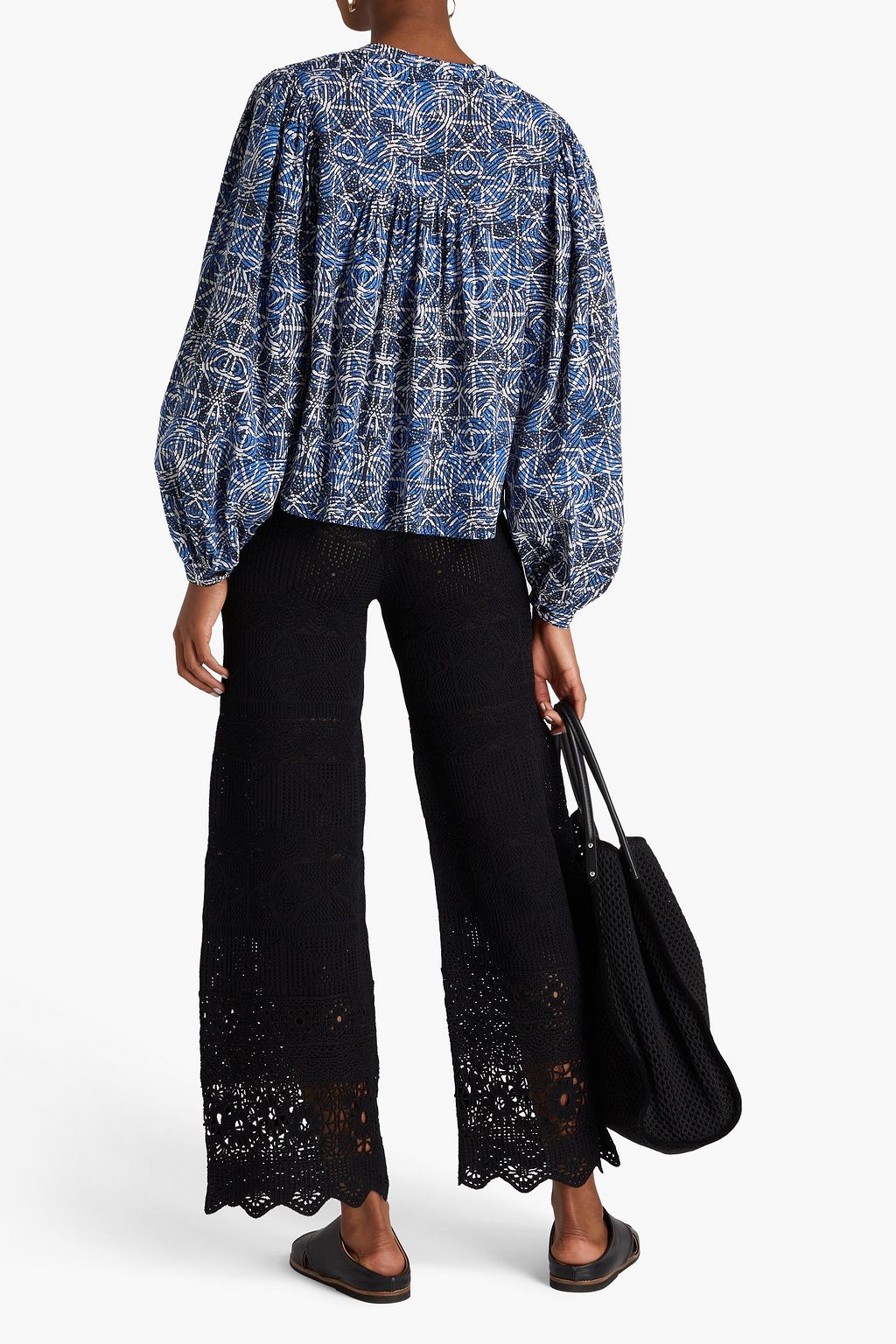 MAJE Printed cotton blouse