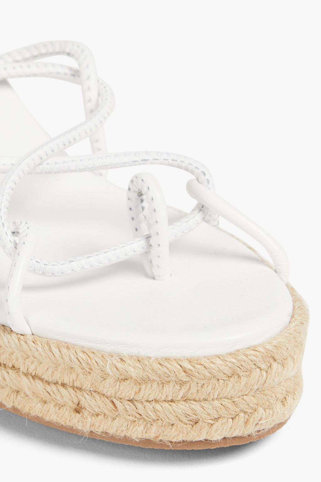 PAULA TORRES Mel lace-up leather wedge espadrille sandals