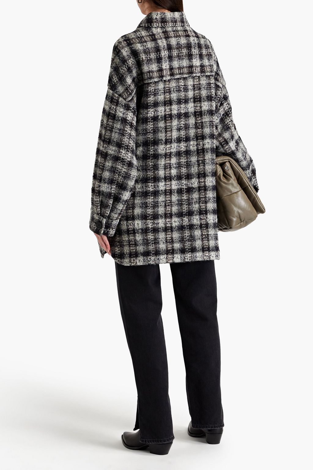 IRO Elioick oversized checked tweed coat