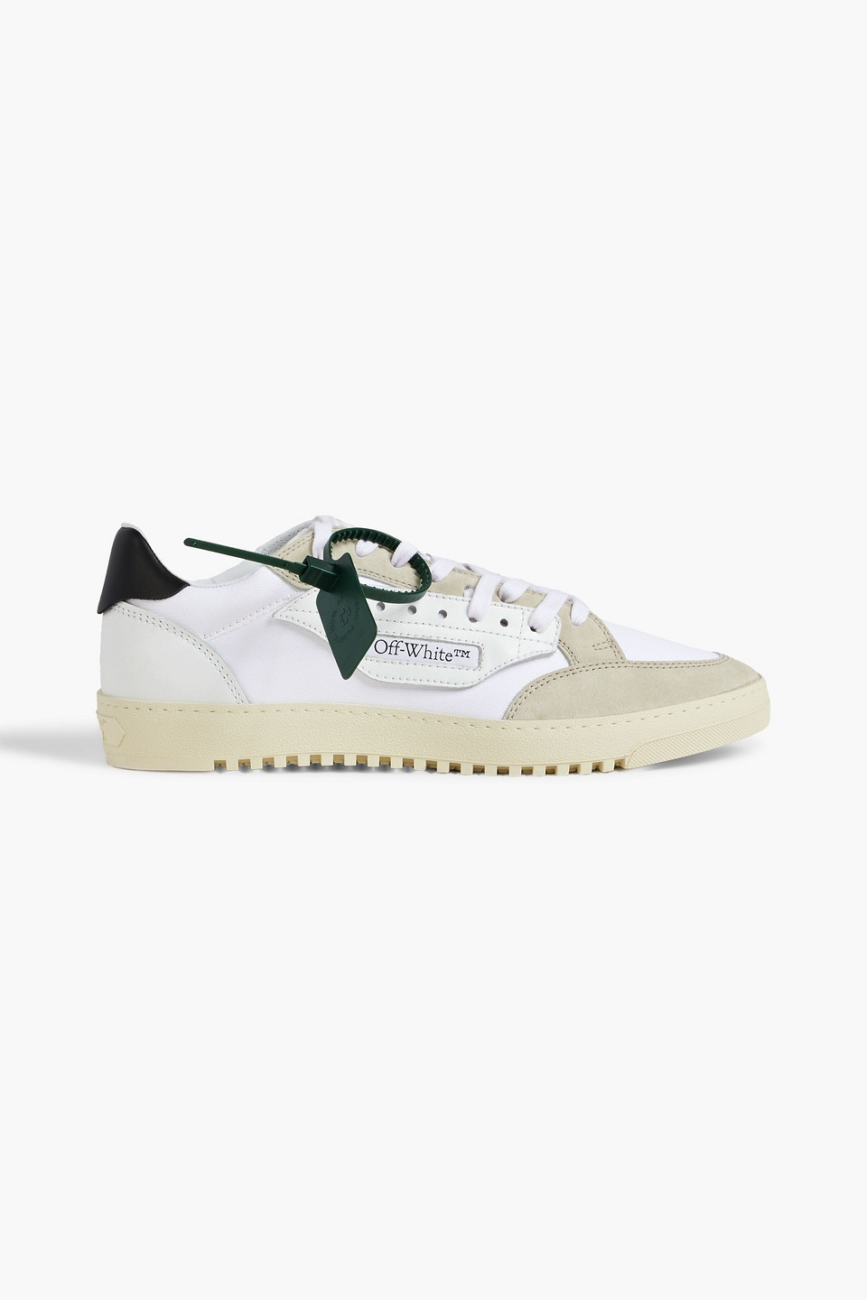 Shop Off-white 5.0 Leather, Suede And Canvas Sneakers In White