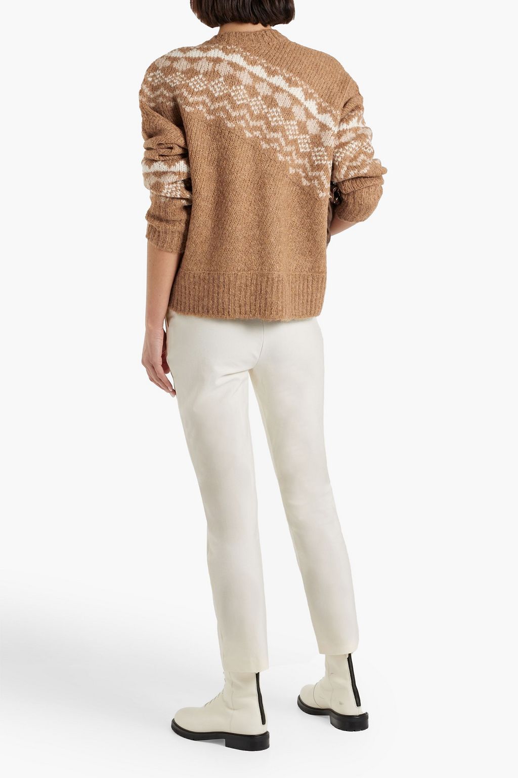 DEREK LAM 10 CROSBY Bette brushed jacquard-knit cardigan