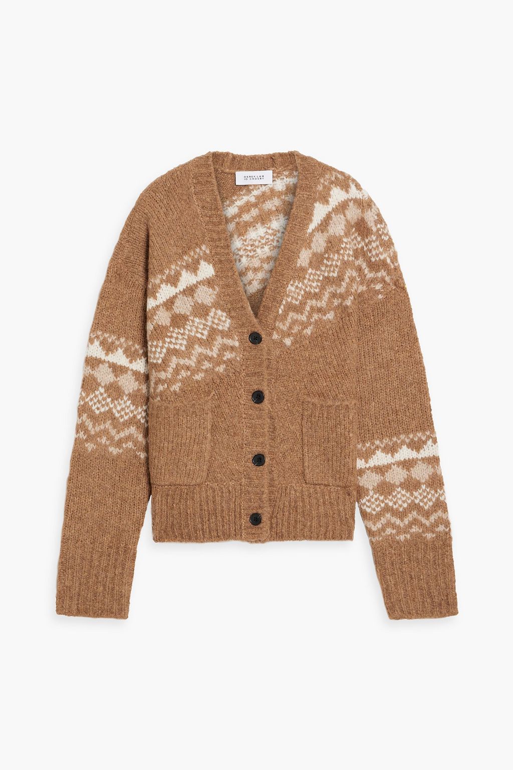 DEREK LAM 10 CROSBY Brushed jacquard-knit cardigan