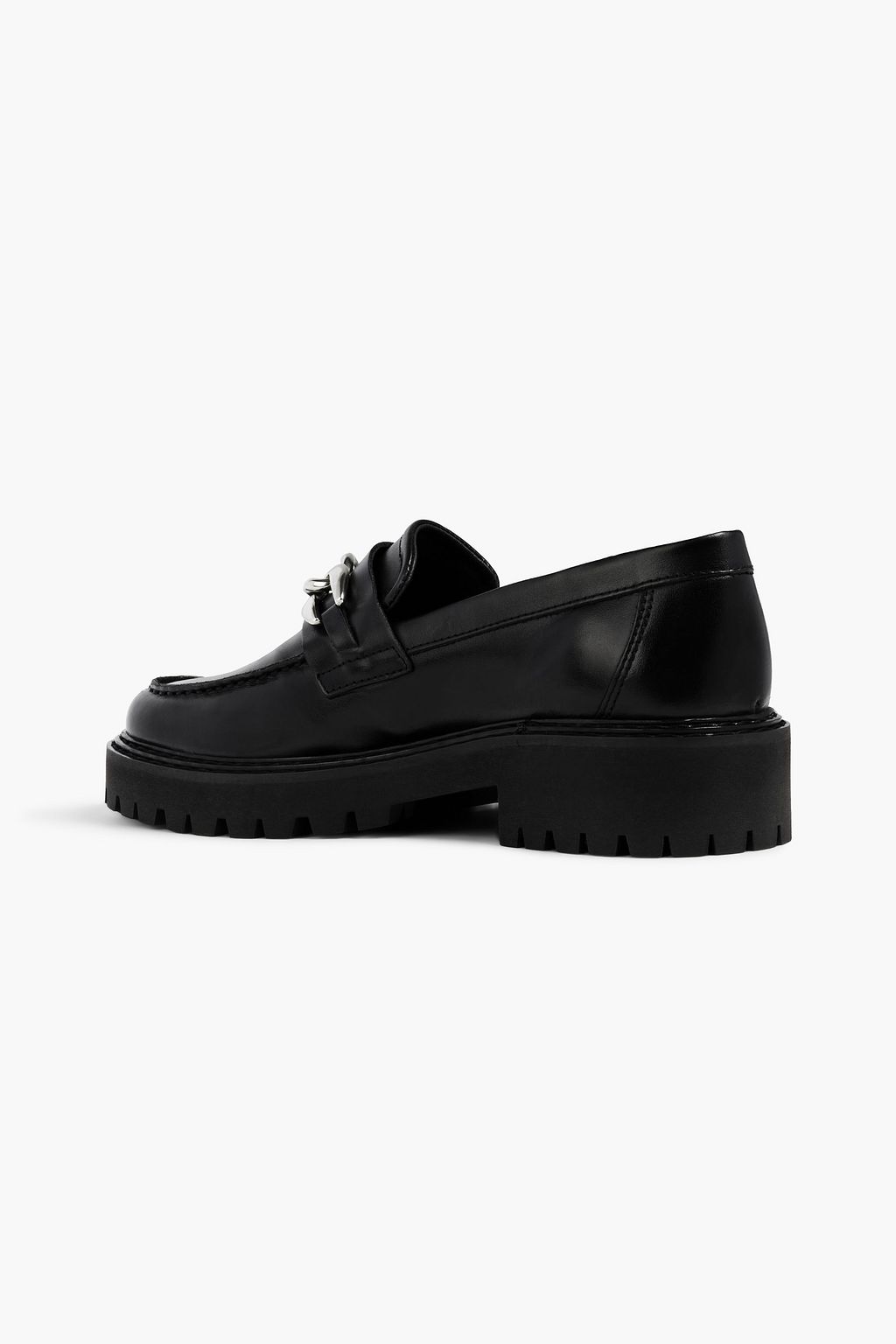 IRIS & INK Chain-embellished leather loafers