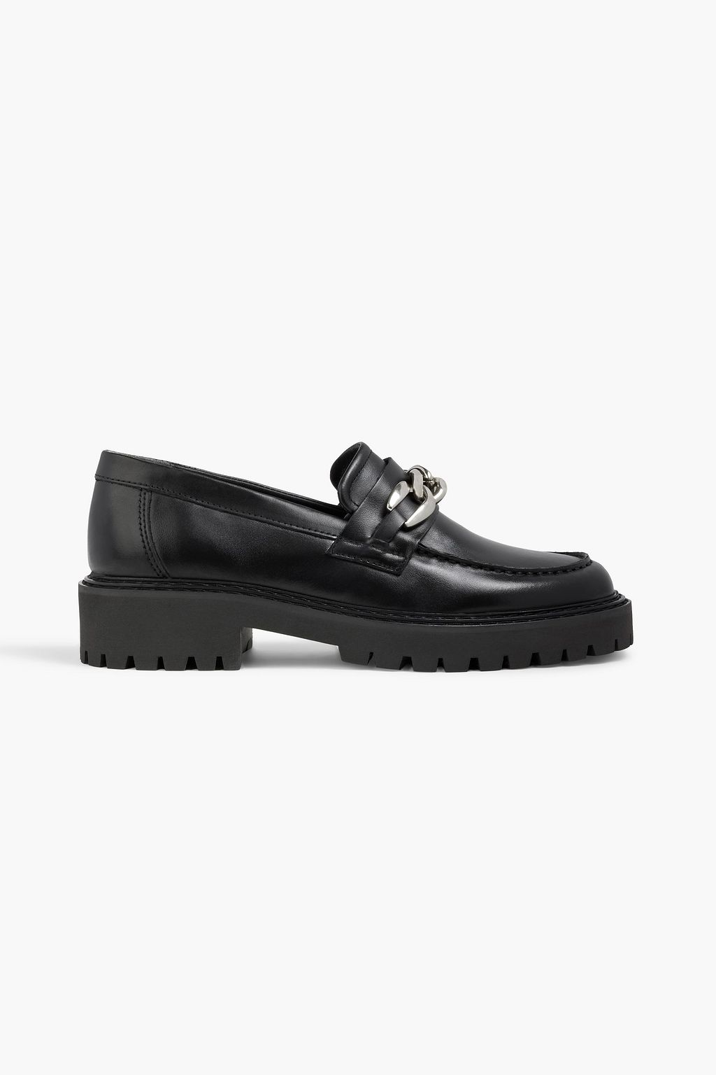 IRIS & INK Chain-embellished leather loafers | THE OUTNET