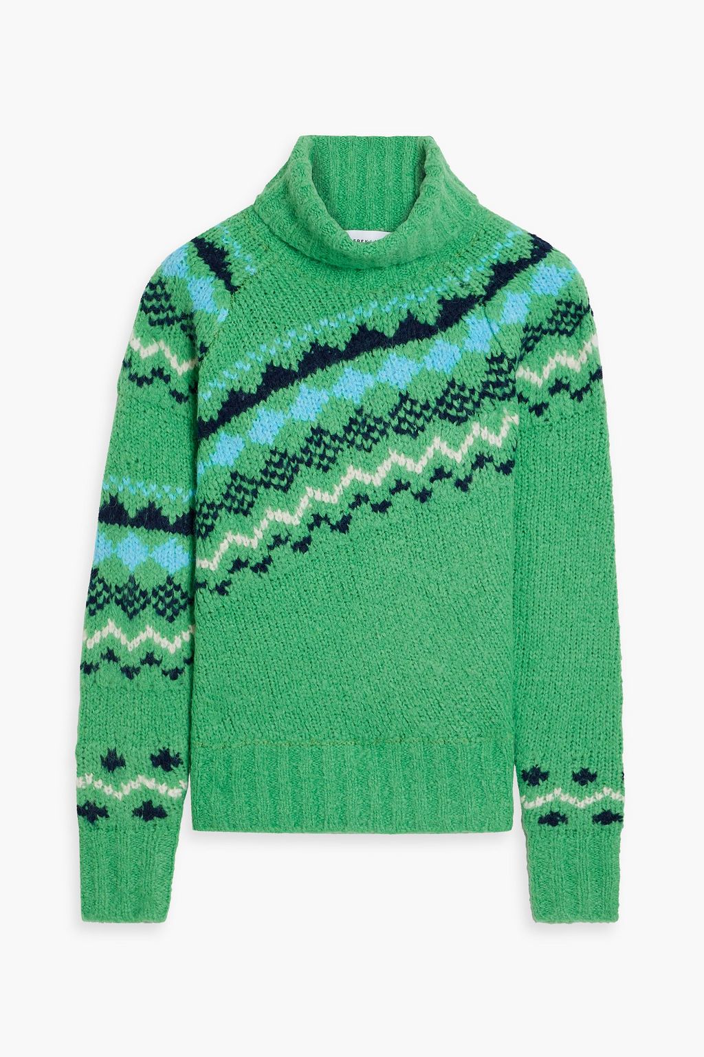 DEREK LAM 10 CROSBY Brushed jacquard knit turtleneck sweater THE