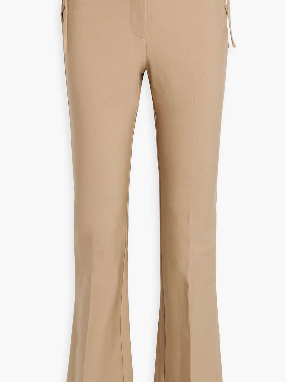 curtis lace-up cotton-blend bootcut pants