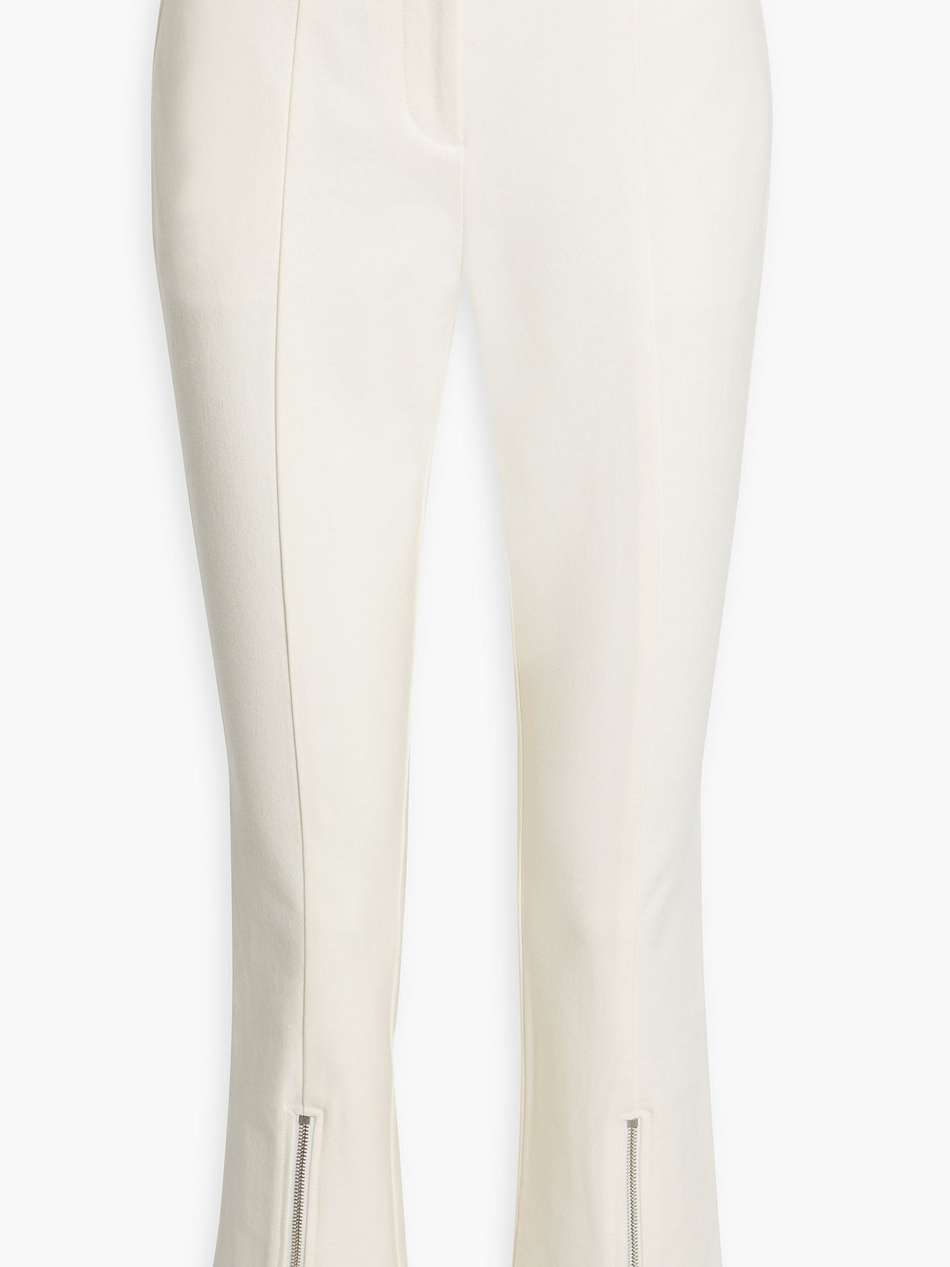 van cropped cotton-blend slim-leg pants