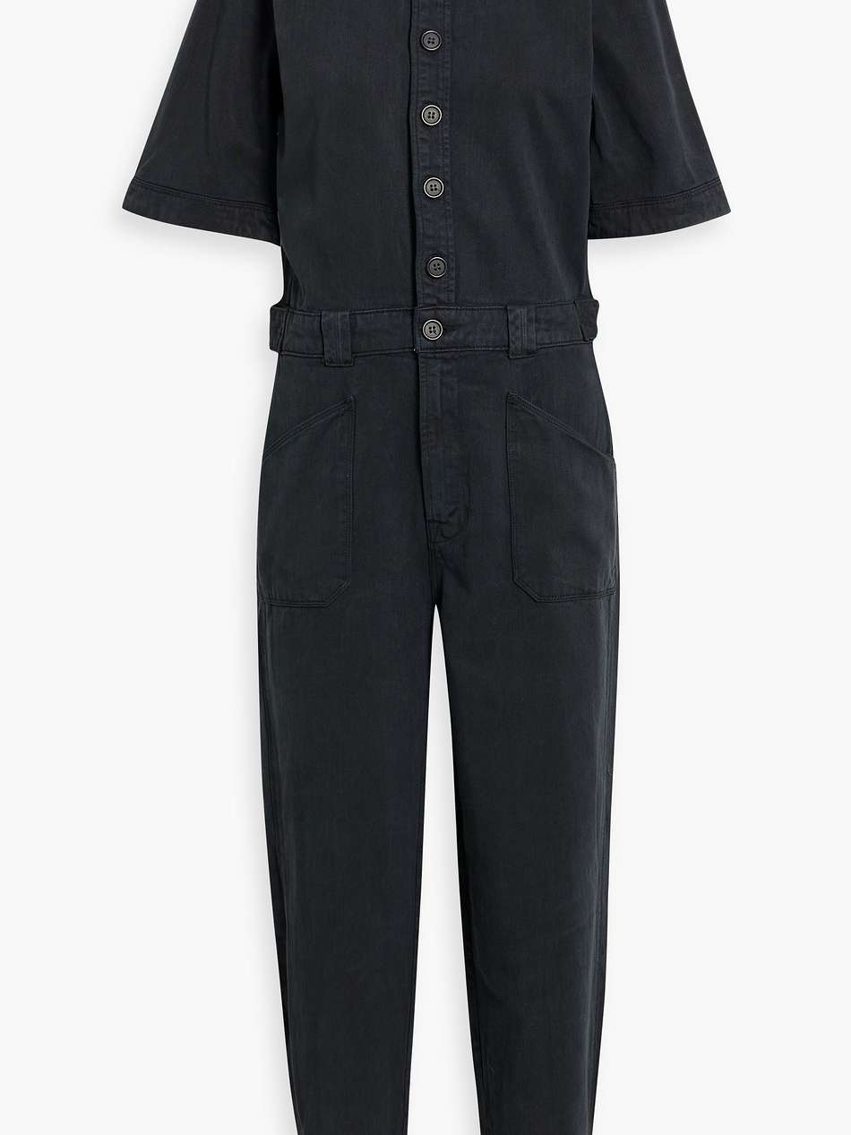 elbow grease denim jumpsuit