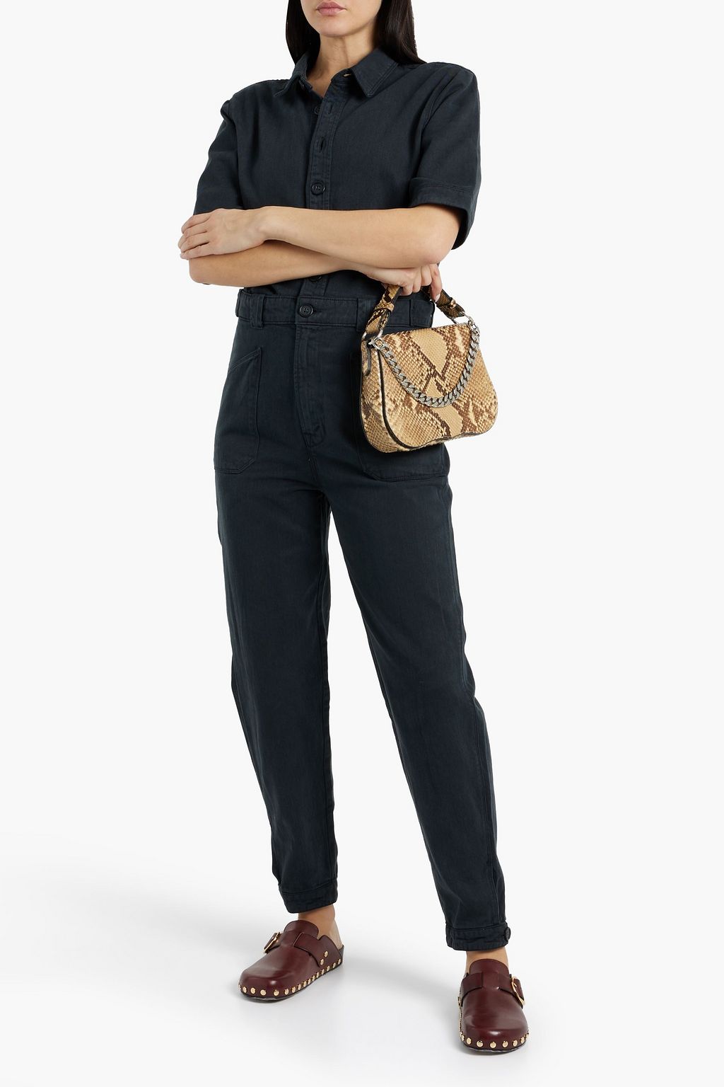 MOTHER Elbow Grease denim jumpsuit