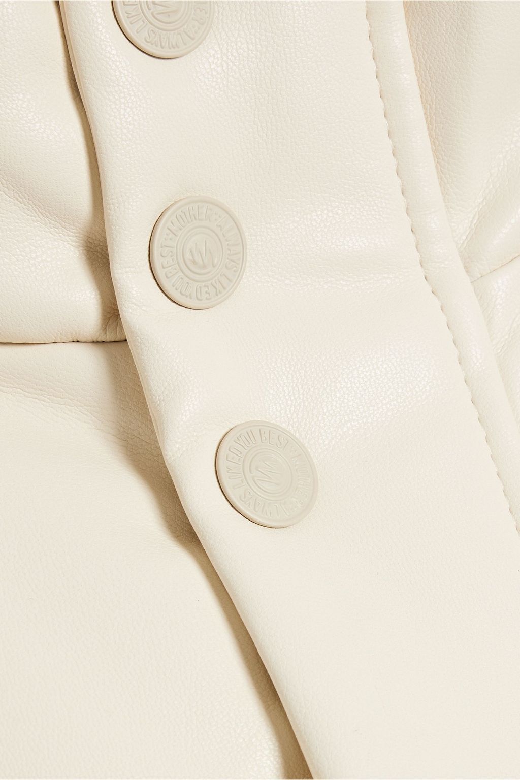MOTHER Drop Pillow Talk quilted padded faux pebbled-leather jacket