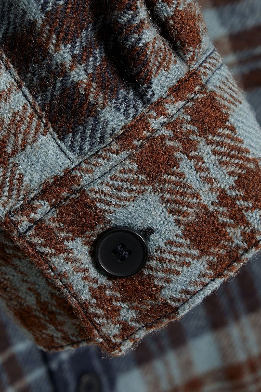 IRO Gabyn checked wool-twill shirt