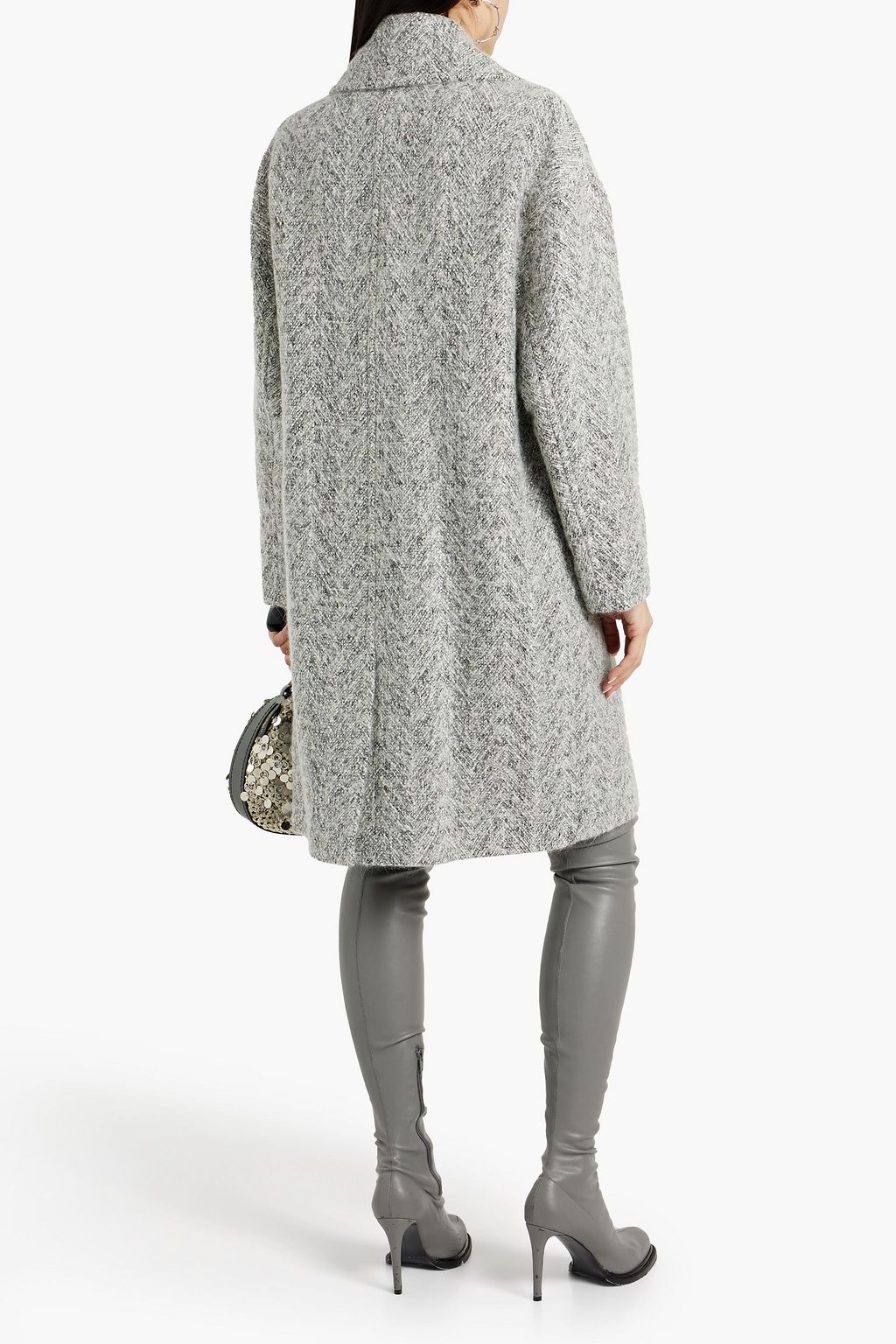IRO Cares brushed tweed coat