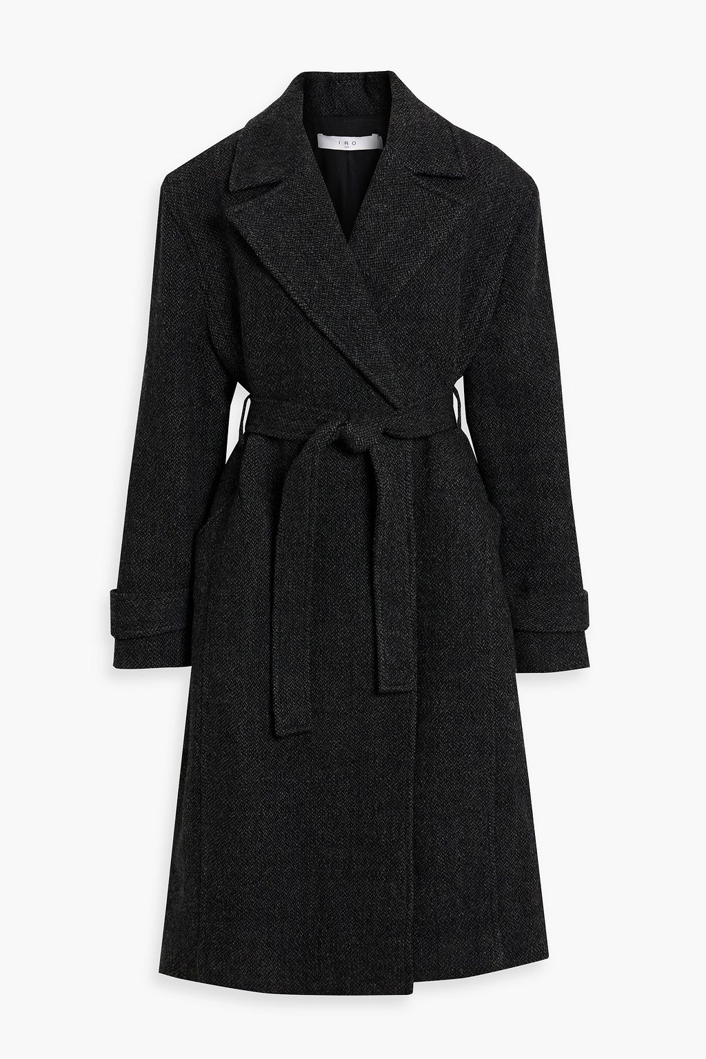 IRO Vibi double-breasted belted wool-tweed coat | THE OUTNET