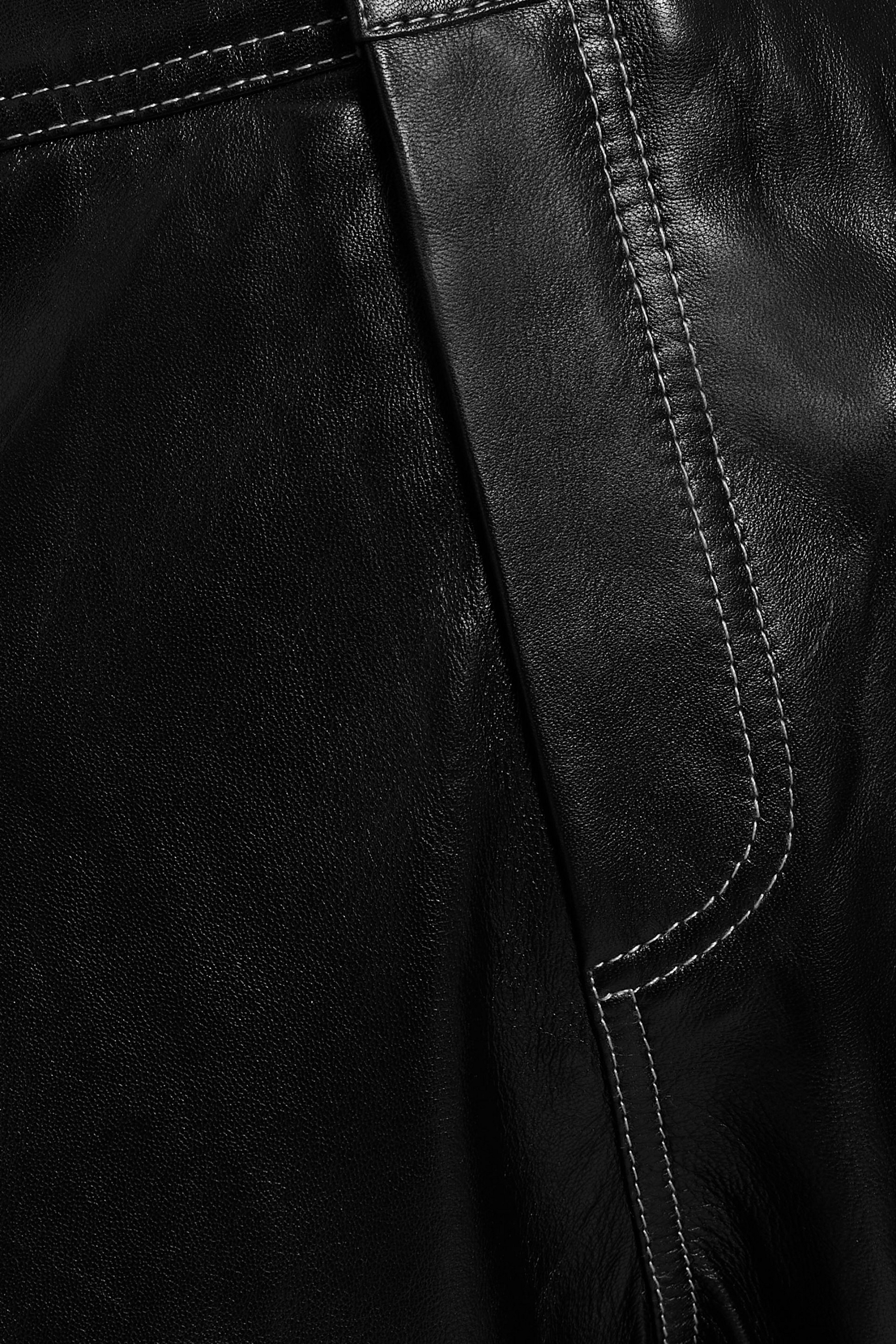 GANNI Leather flared pants