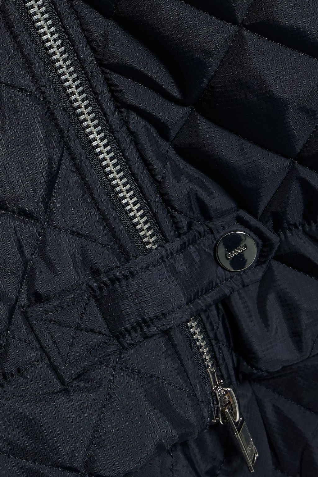 GANNI Quilted shell coat