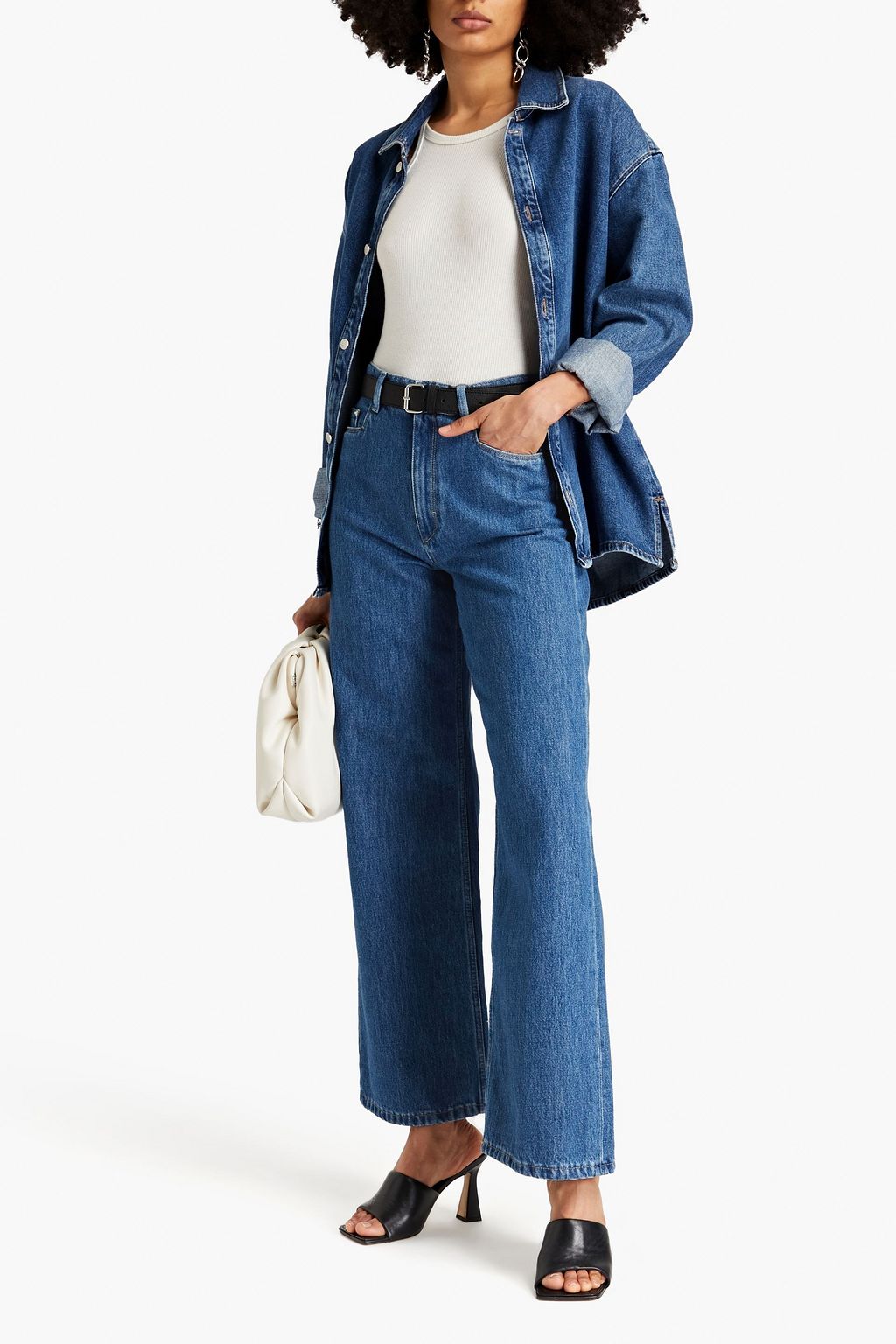 WANDLER High-rise wide-leg jeans