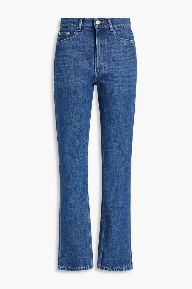 High-rise slim-leg jeans