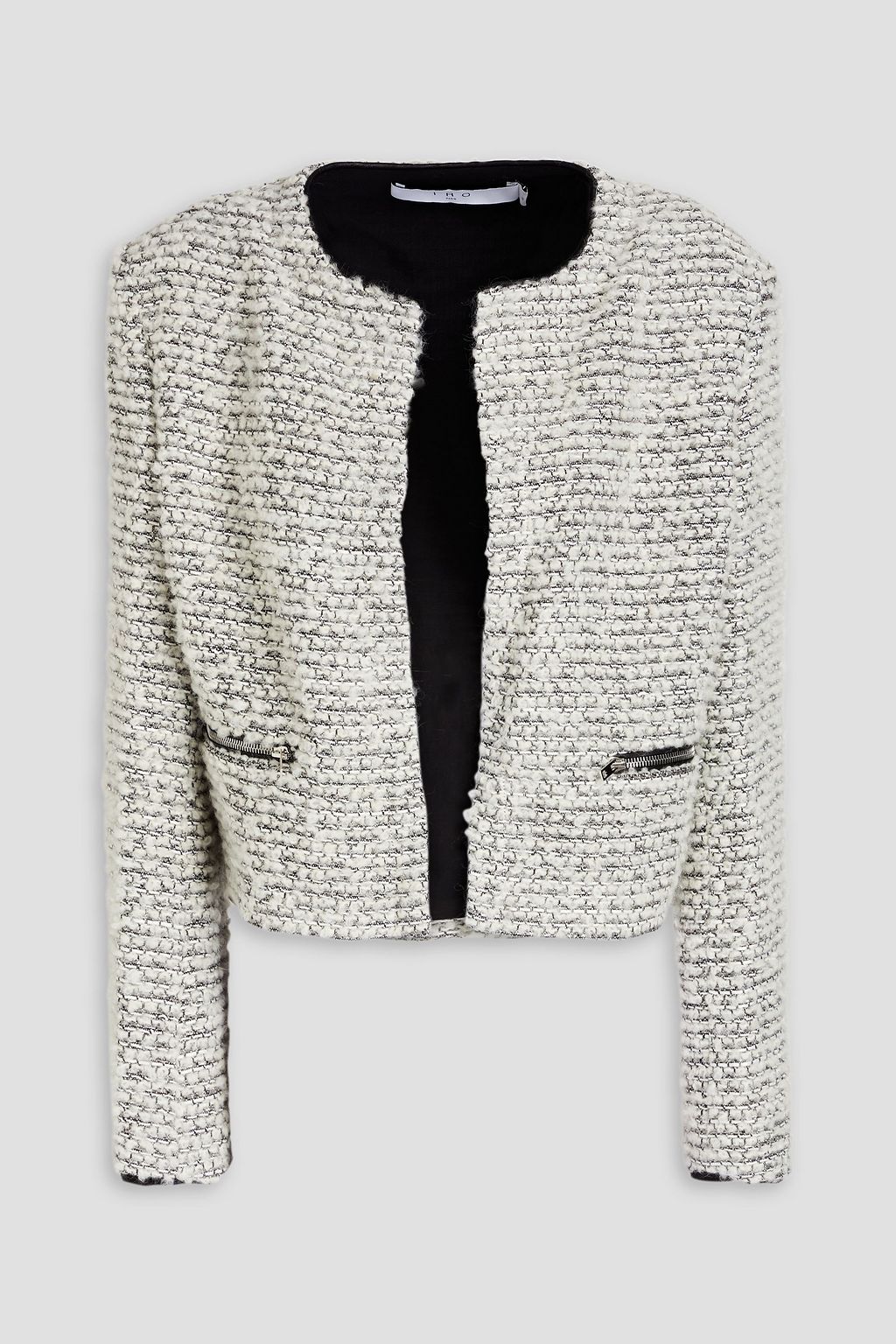 Iro white tweed jacket top