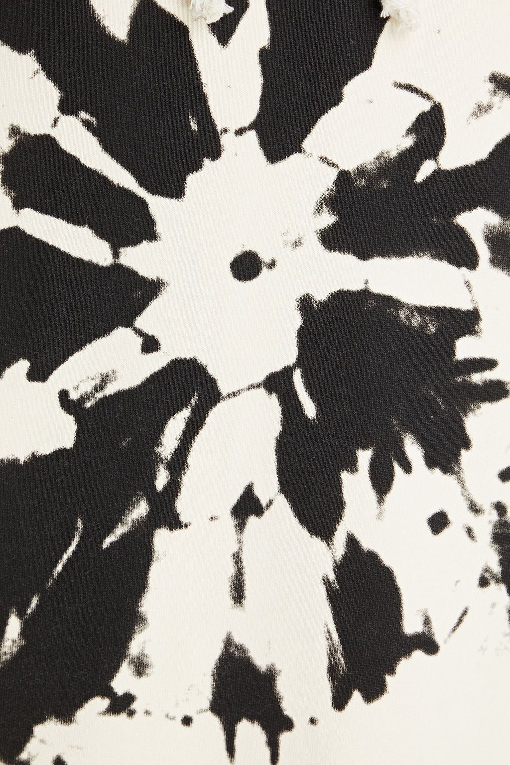 SANDRO Printed French cotton-terry hoodie