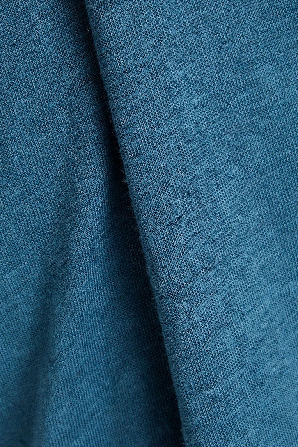 SANDRO Beach linen-jersey polo shirt