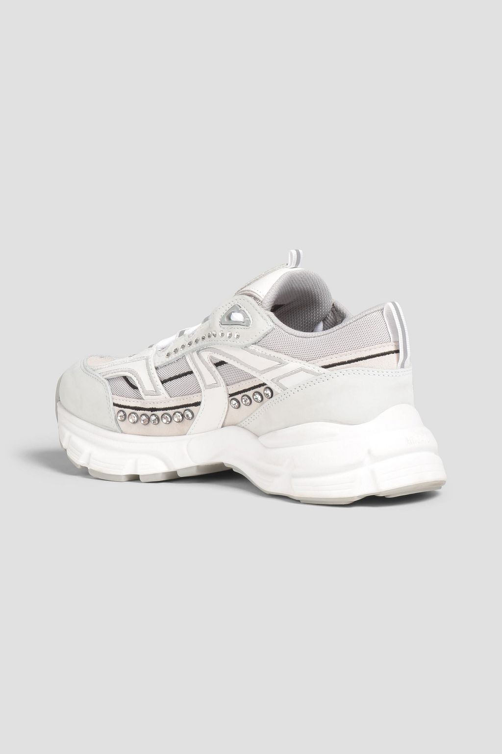 AXEL ARIGATO Glittered leather and mesh sneakers