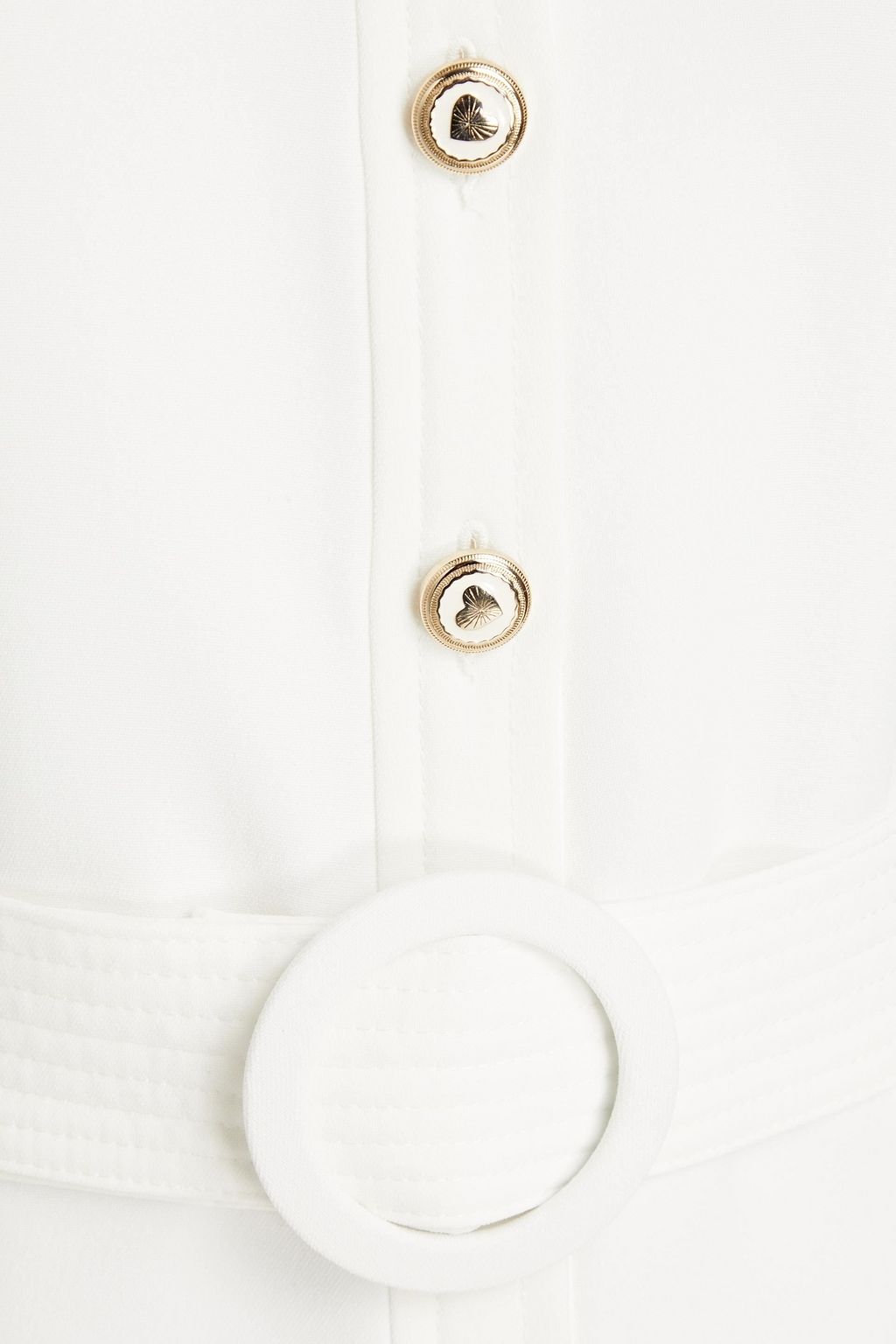 SANDRO Belted crepe mini dress
