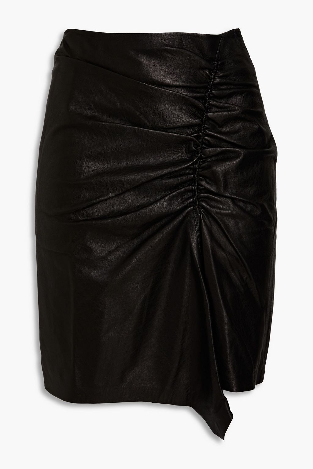 IRO Kawaii ruched leather mini skirt | THE OUTNET