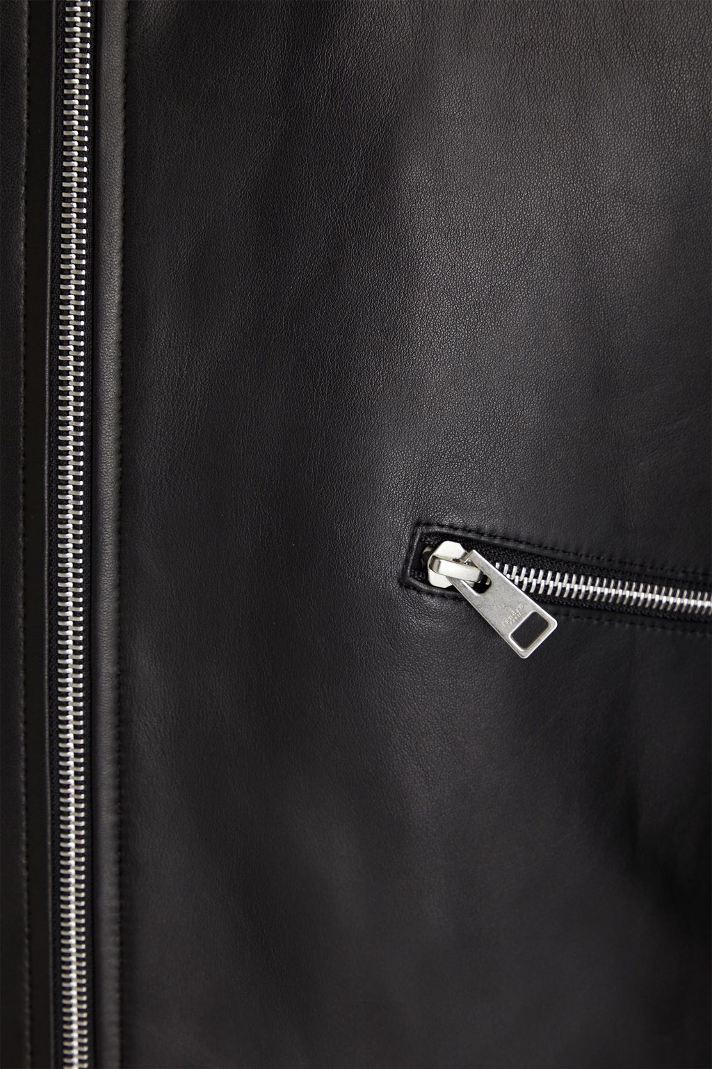 SANDRO Monaco leather bomber jacket