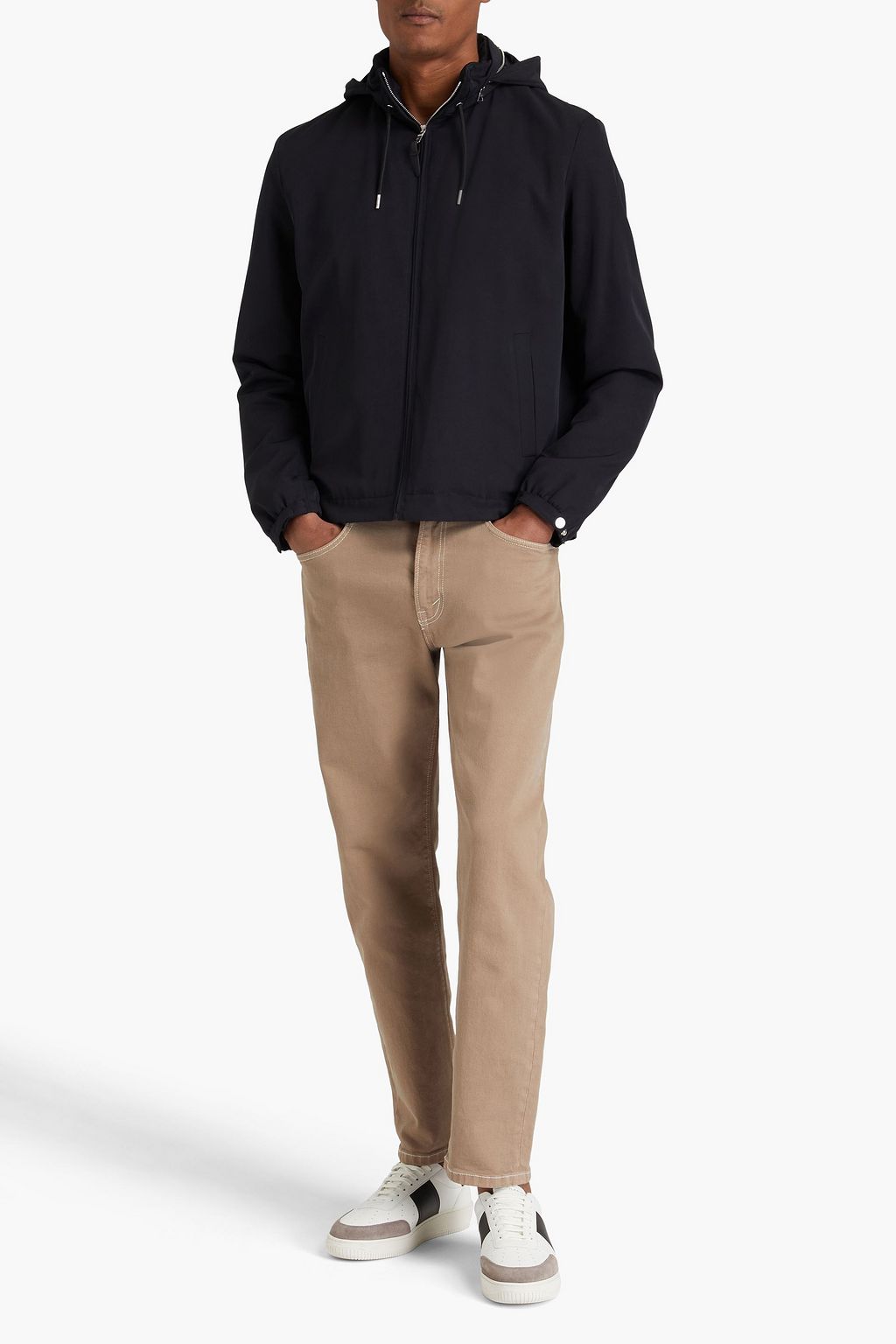 SANDRO Orion twill hooded jacket