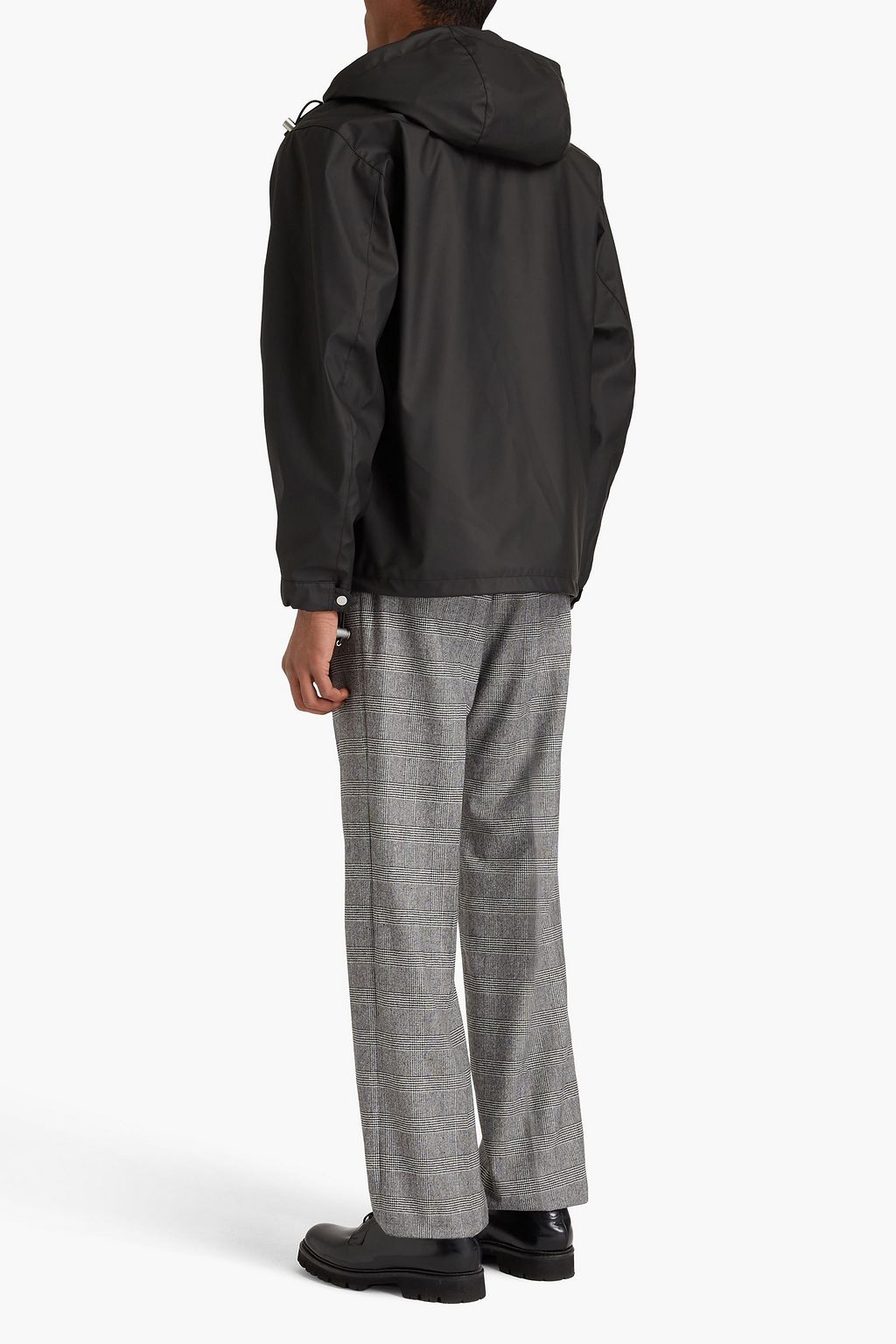 SANDRO Coated woven hooded jacket