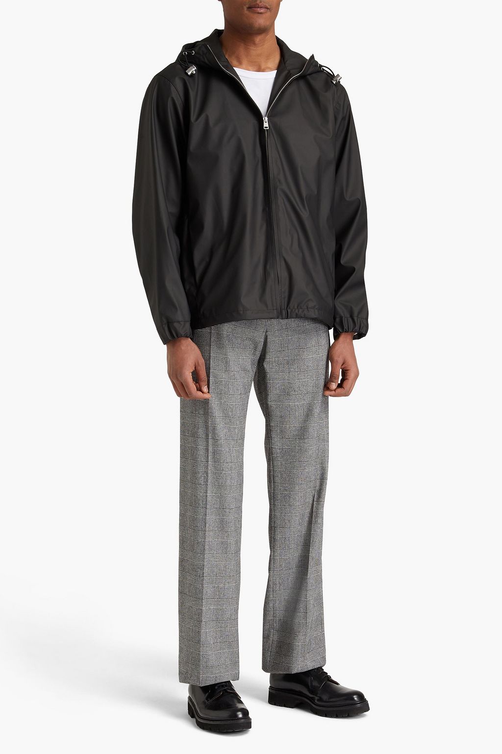 SANDRO Coated woven hooded jacket
