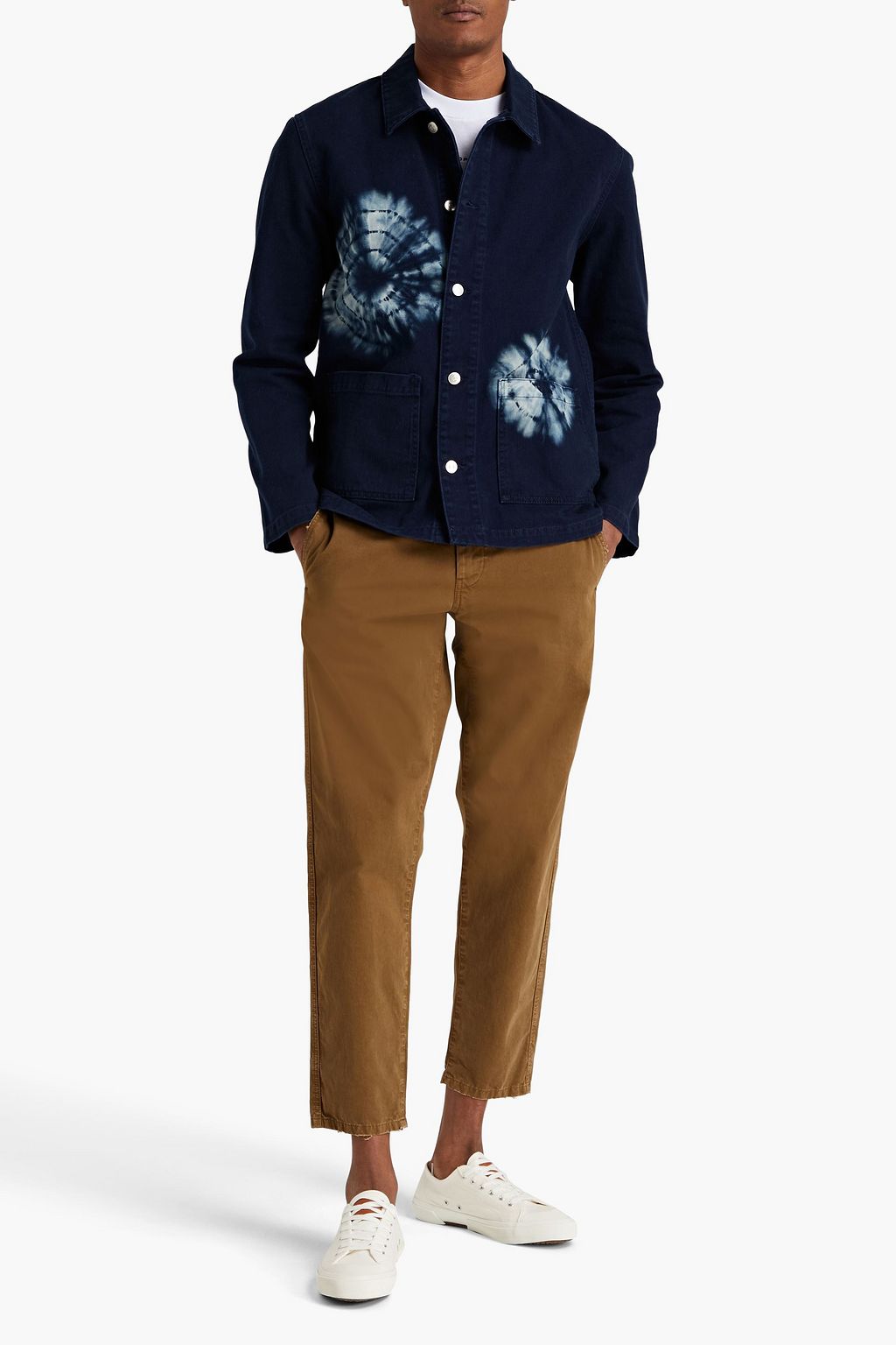 SANDRO Tie-dyed twill overshirt