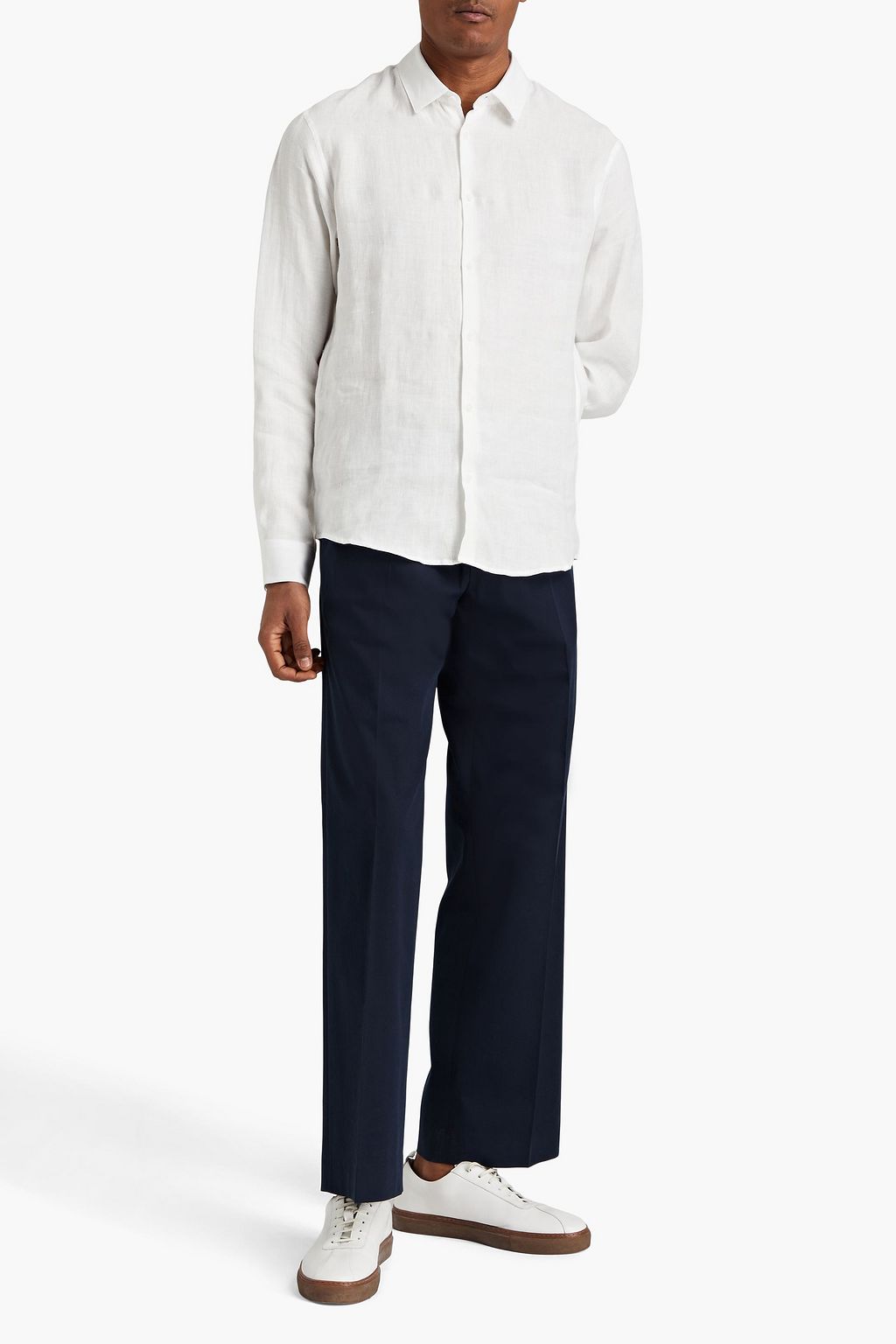 SANDRO Cotton-blend twill pants