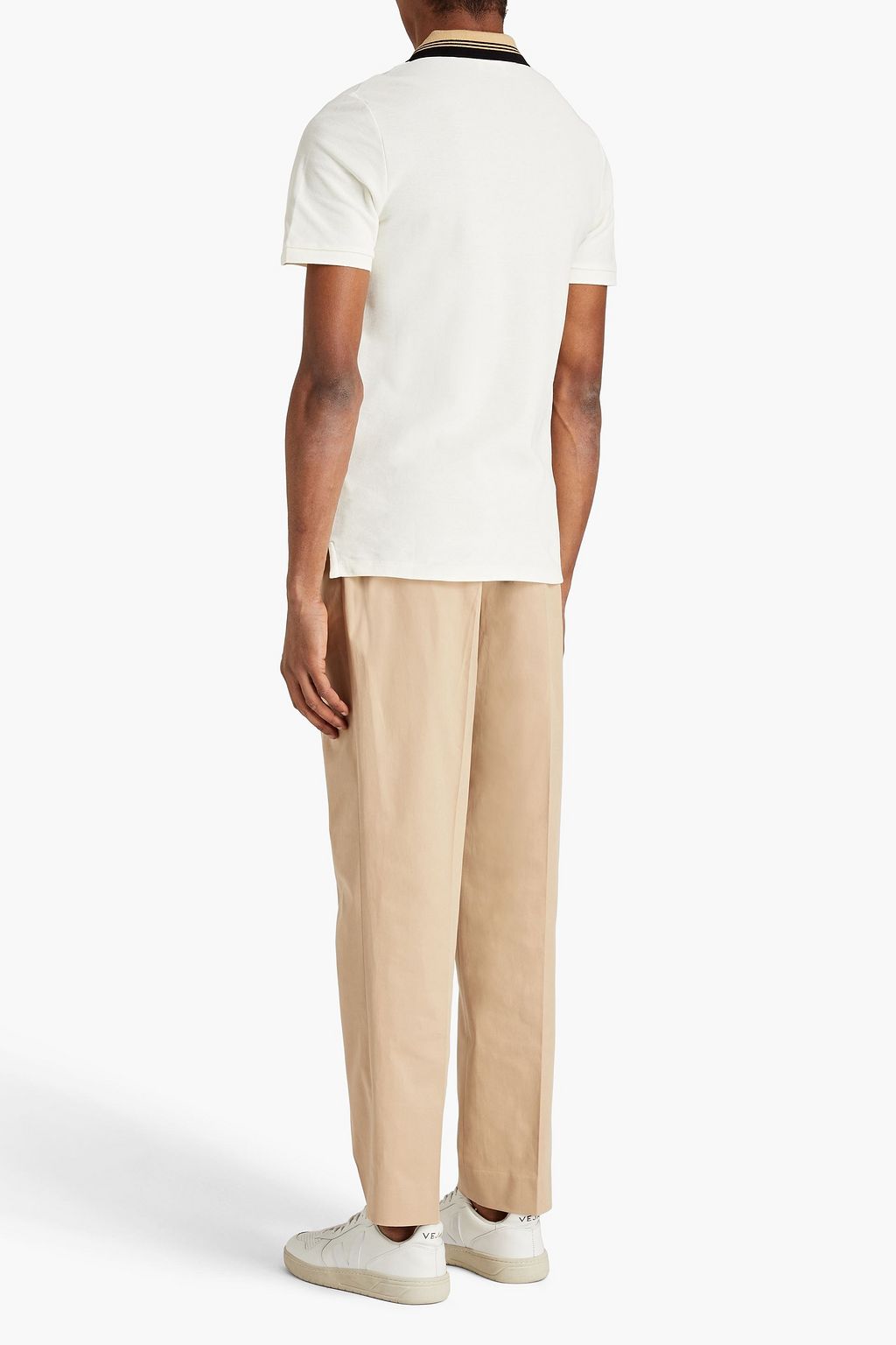 SANDRO Cotton-piqué polo shirt
