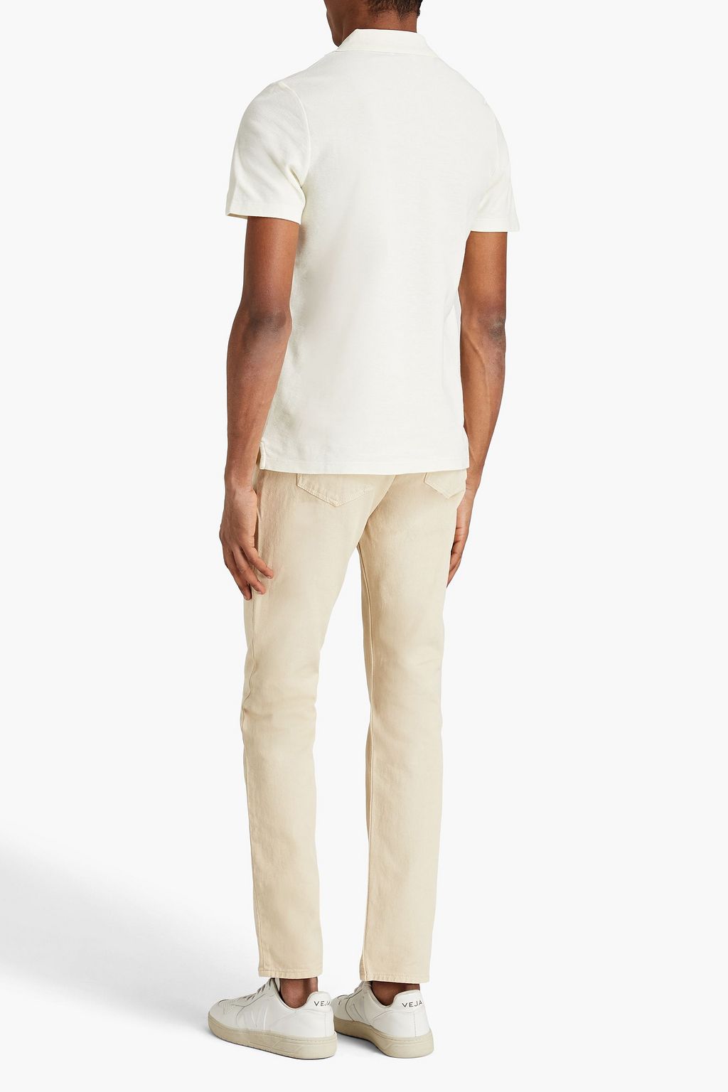 SANDRO Cotton-piqué polo shirt