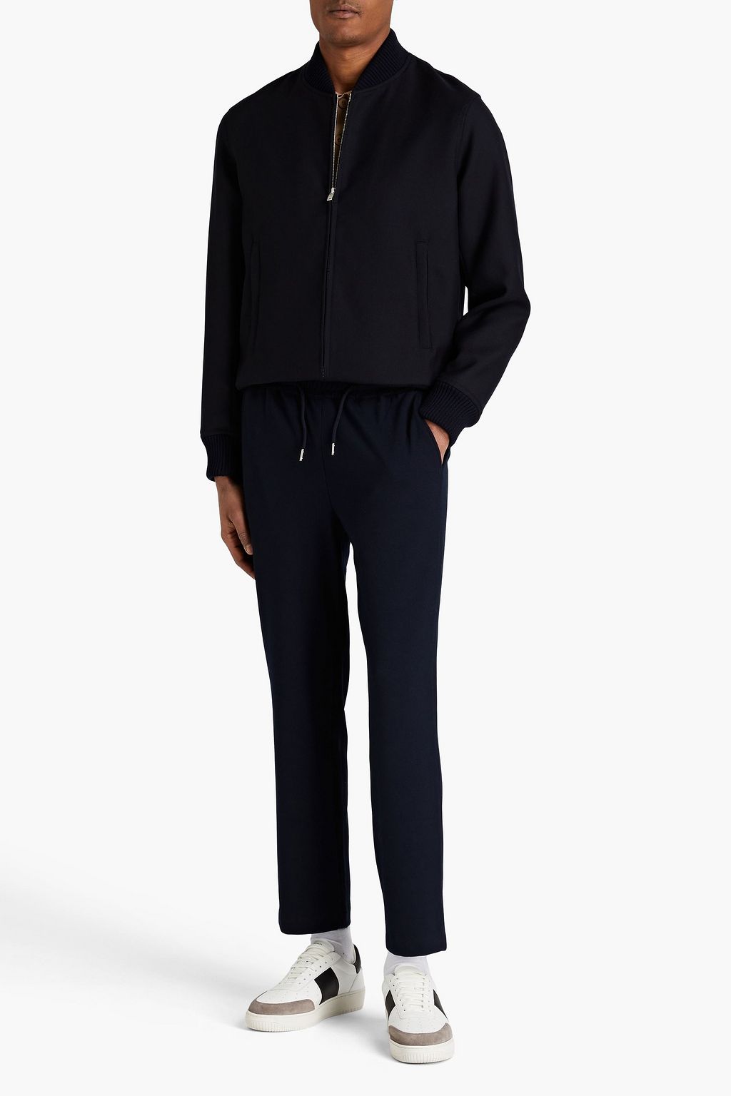 SANDRO Wool-blend twill jacket