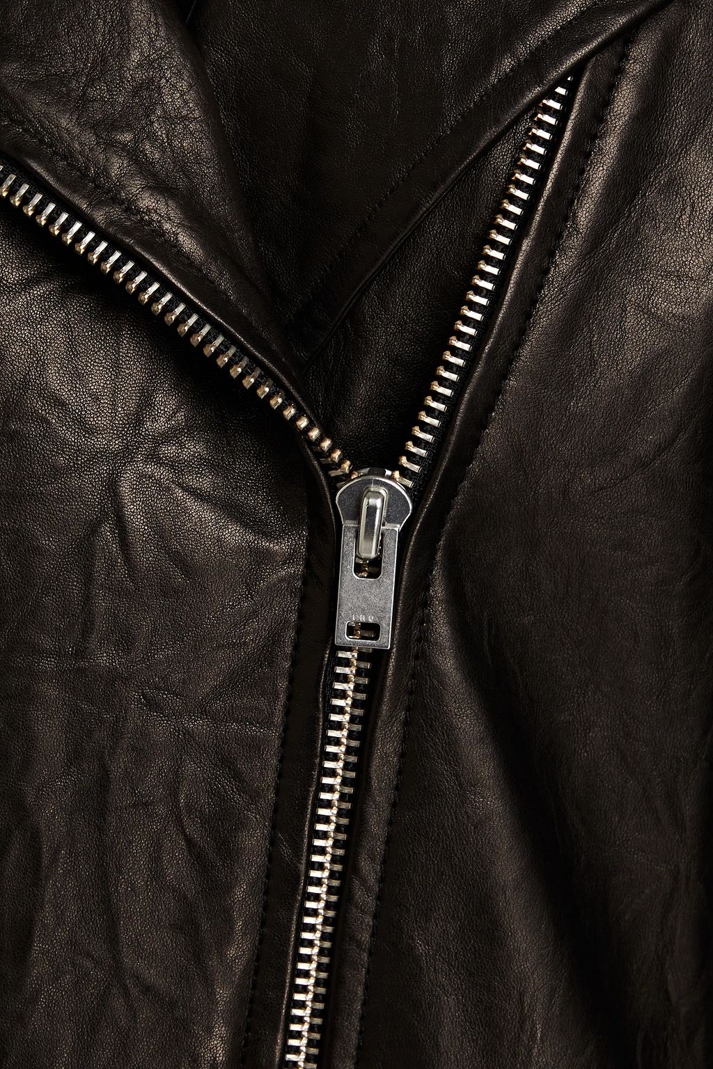 IRO Kabuki belted crinkled leather biker jacket