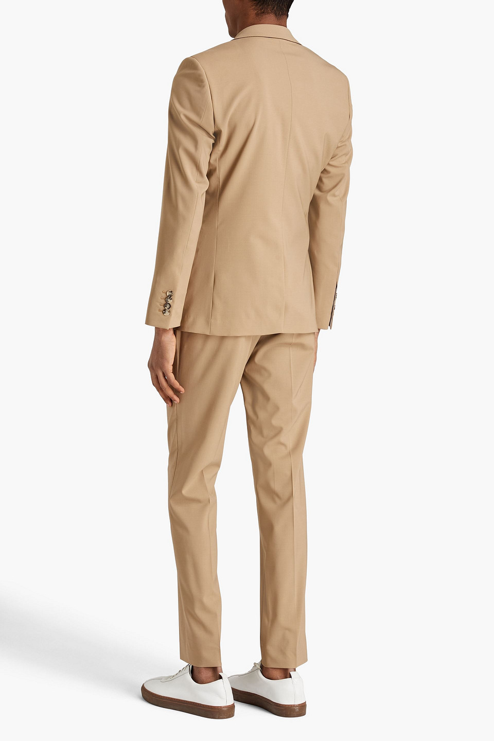 Shop Sandro Wool-blend Blazer In Sand