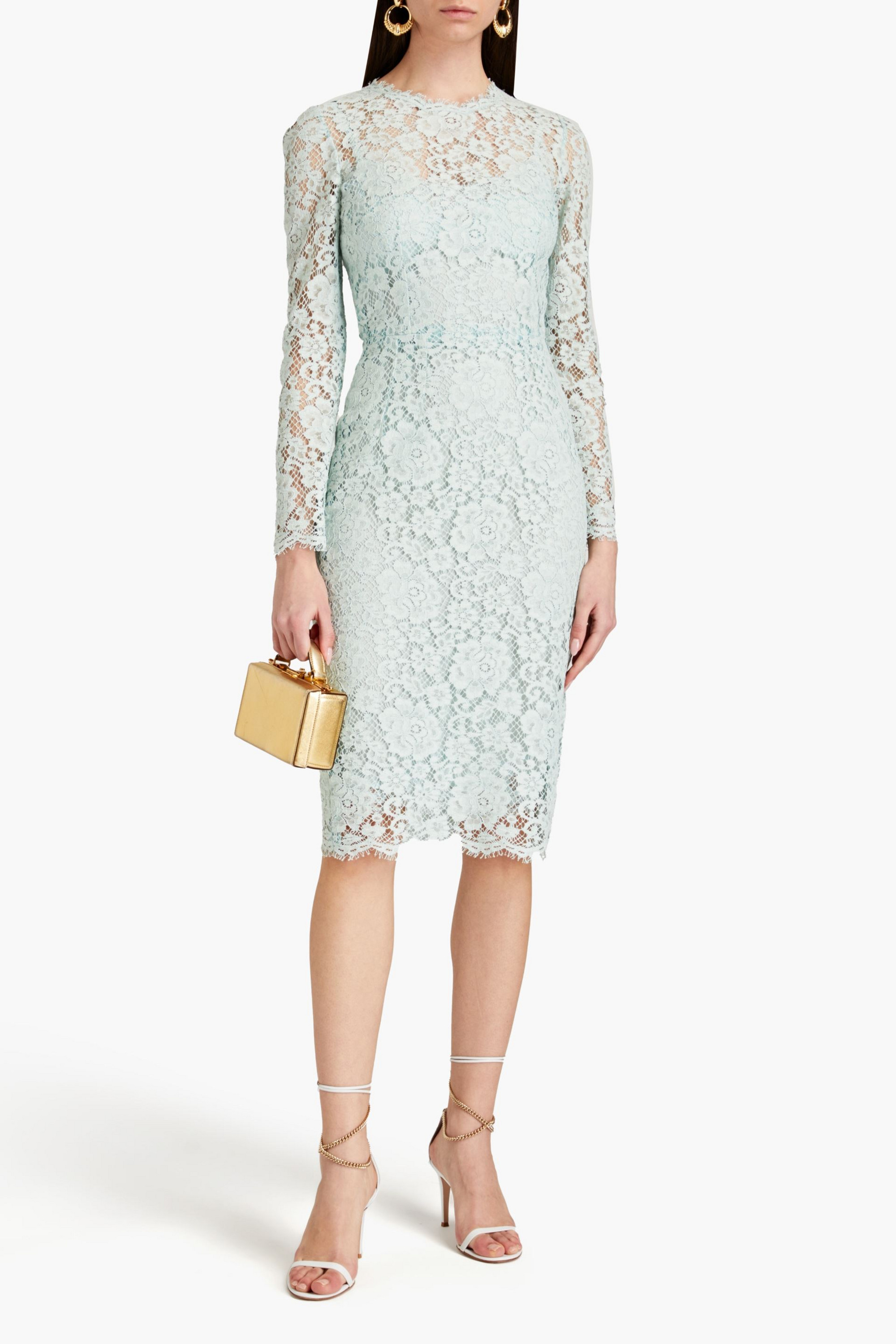 Dolce&Gabbana Cotton-blend corded lace dress