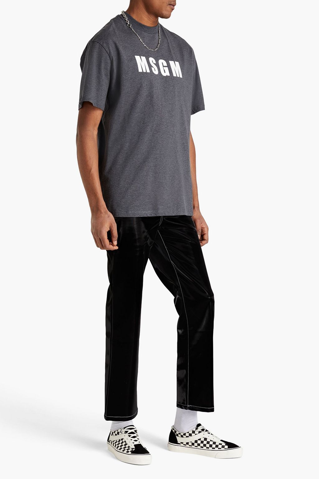 MSGM Printed cotton-jersey T-shirt