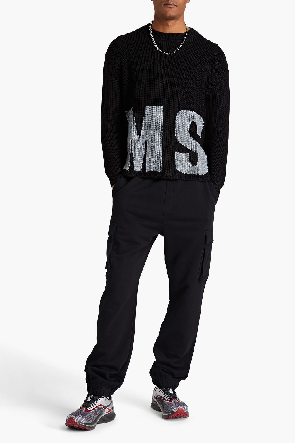 MSGM Intarsia wool-blend sweater