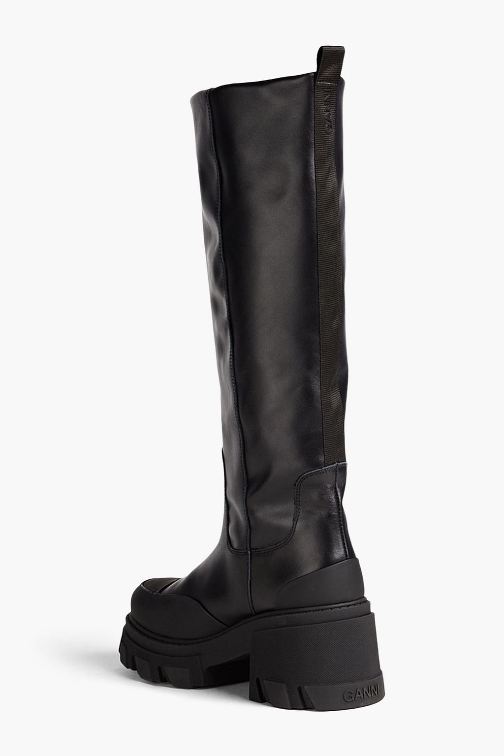 GANNI Leather knee boots