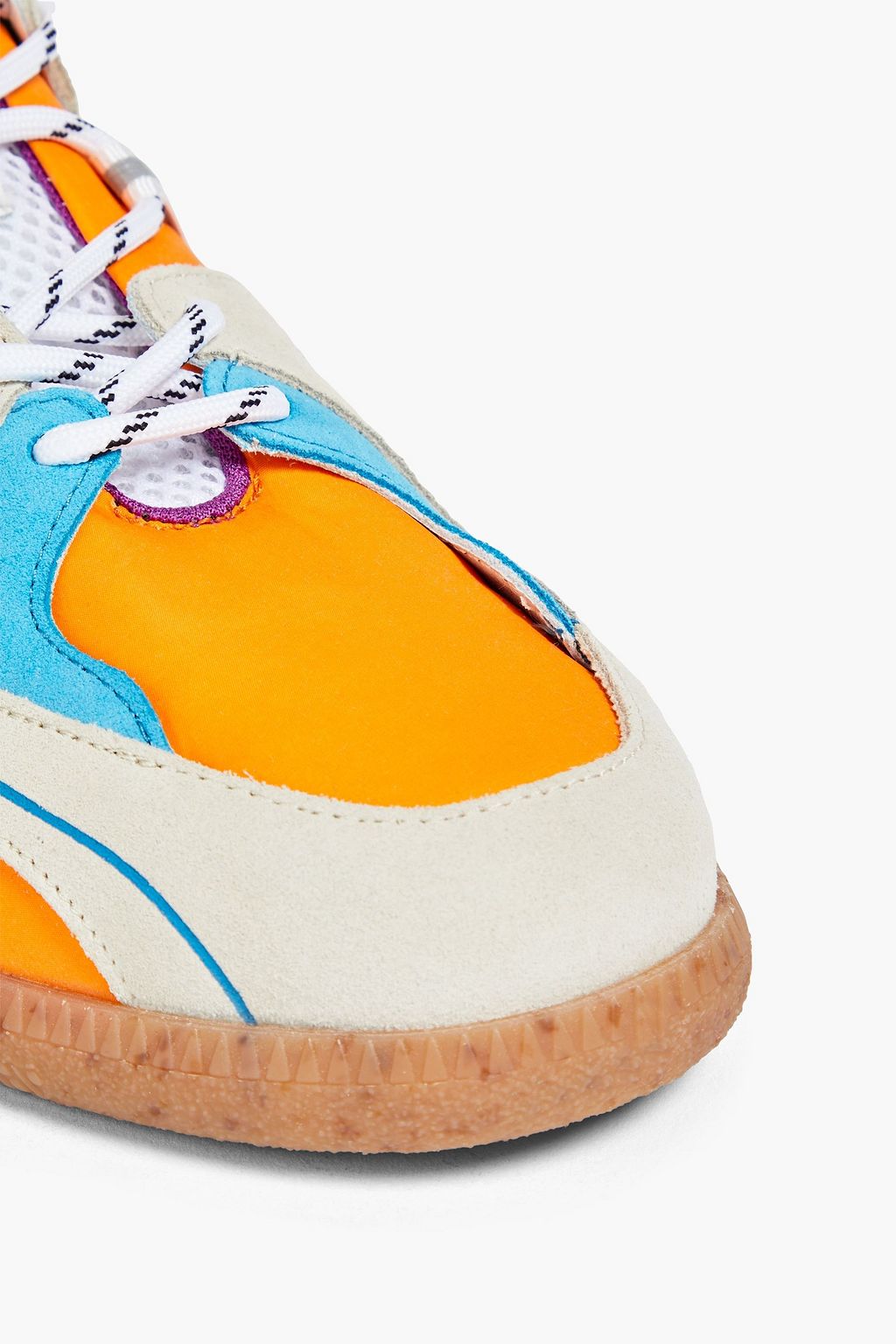 GANNI Suede and shell sneakers