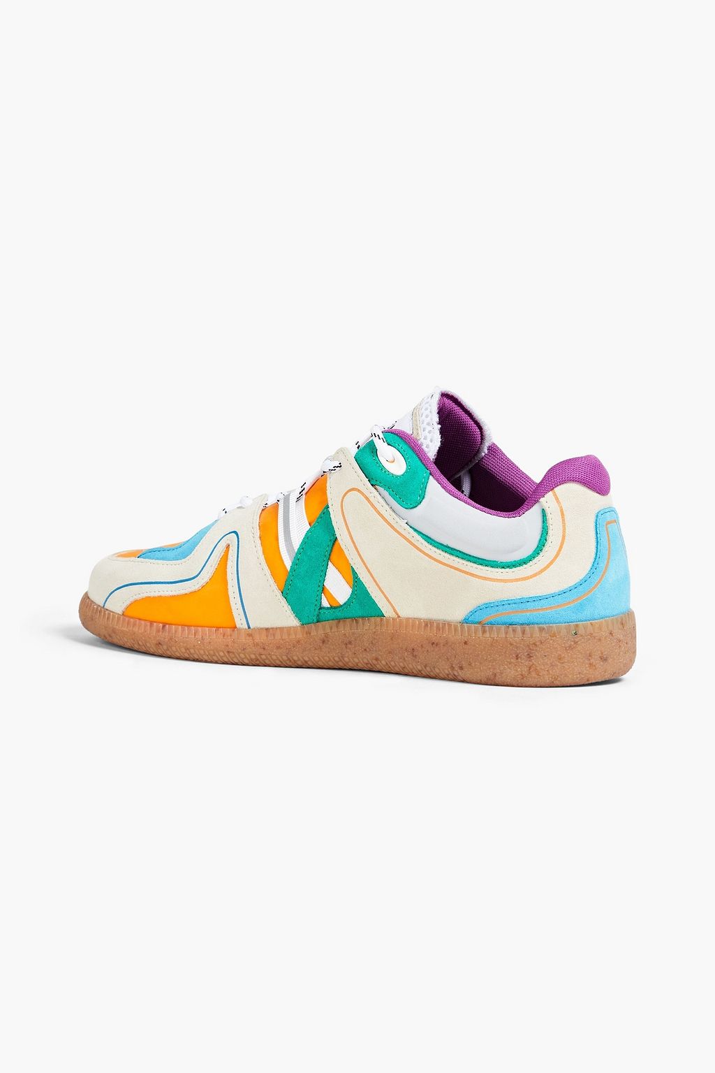GANNI Suede and shell sneakers