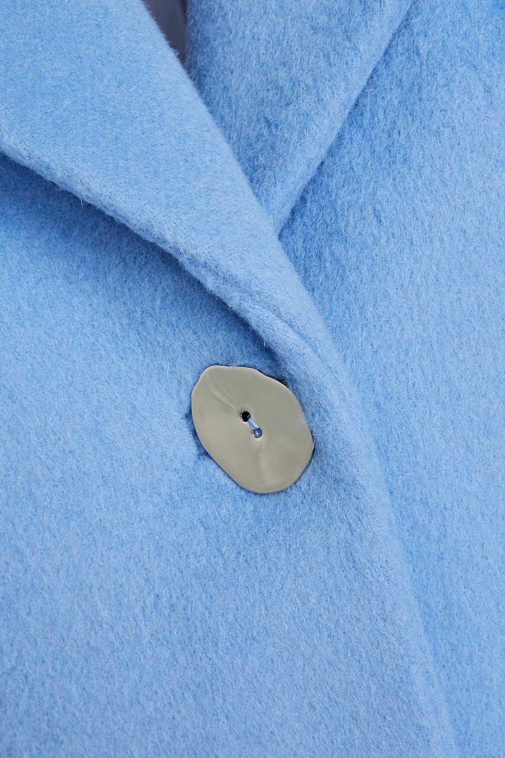 GANNI Wool-blend brushed-felt coat