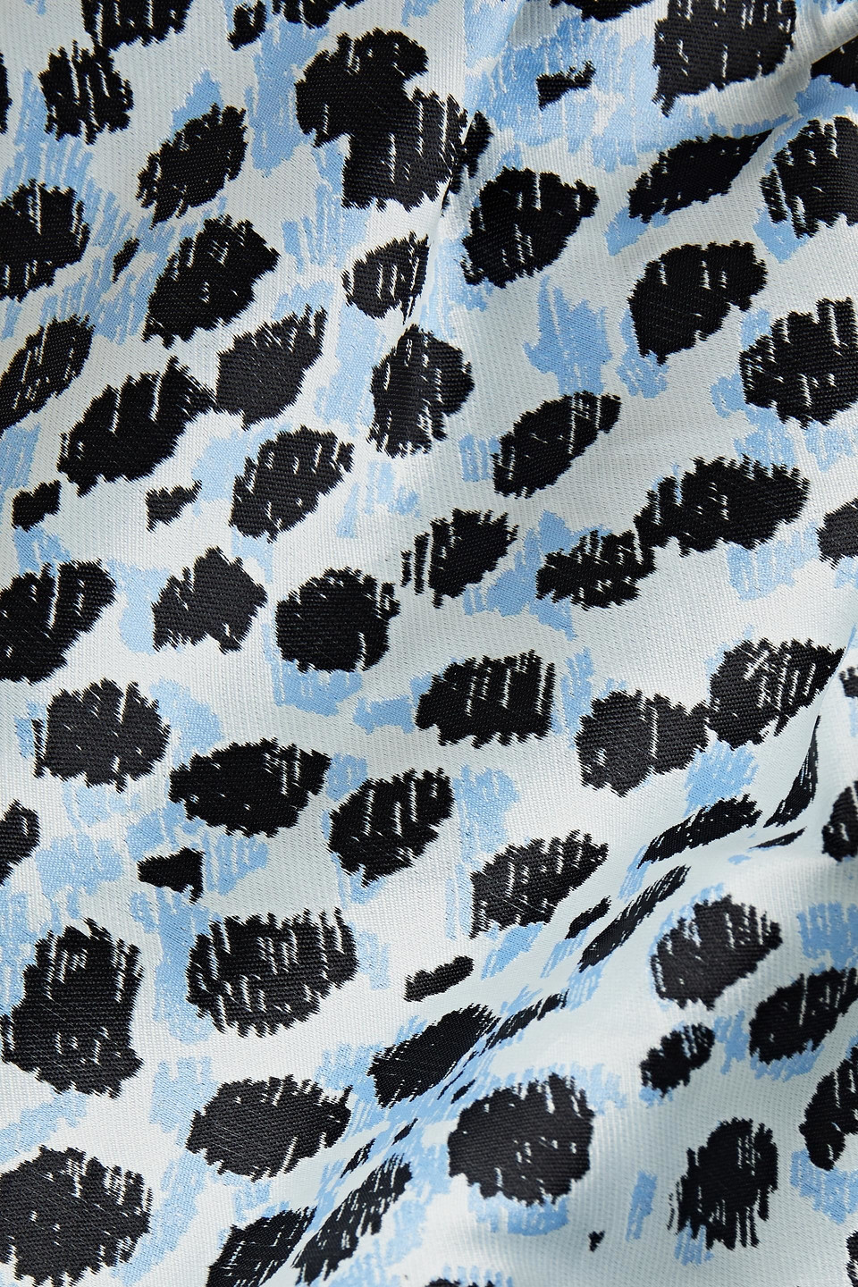 Ganni Jacquard Midi Dress In Sky Blue
