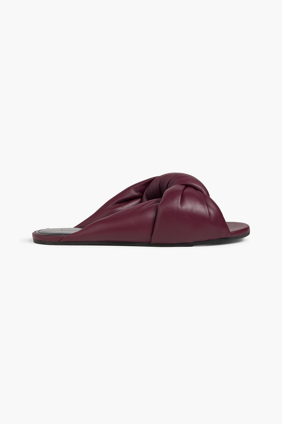 Balenciaga Drapy Sandals In Burgundy