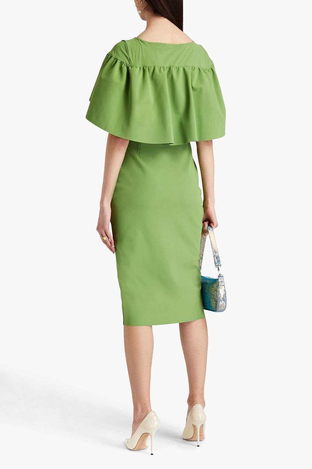 CHIARA BONI LA PETITE ROBE Aniela cape-effect scuba dress