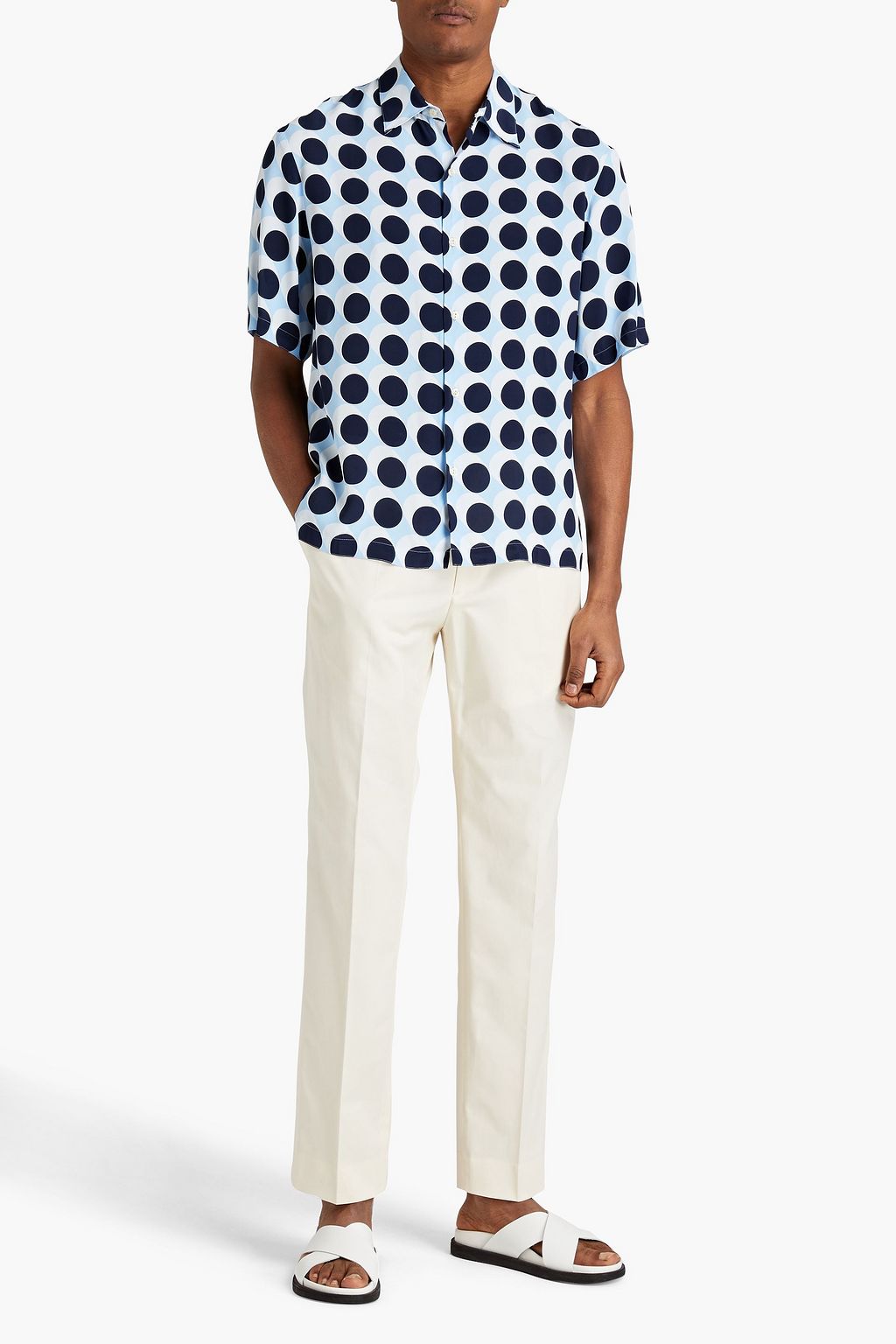 SANDRO Tapered cotton-blend twill pants