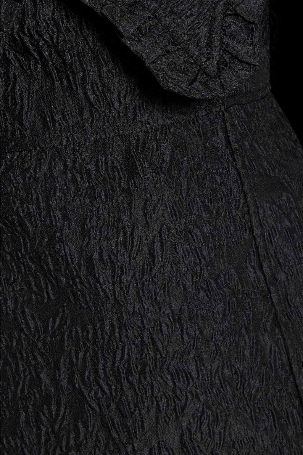 GANNI Ruffled cloqué mini dress